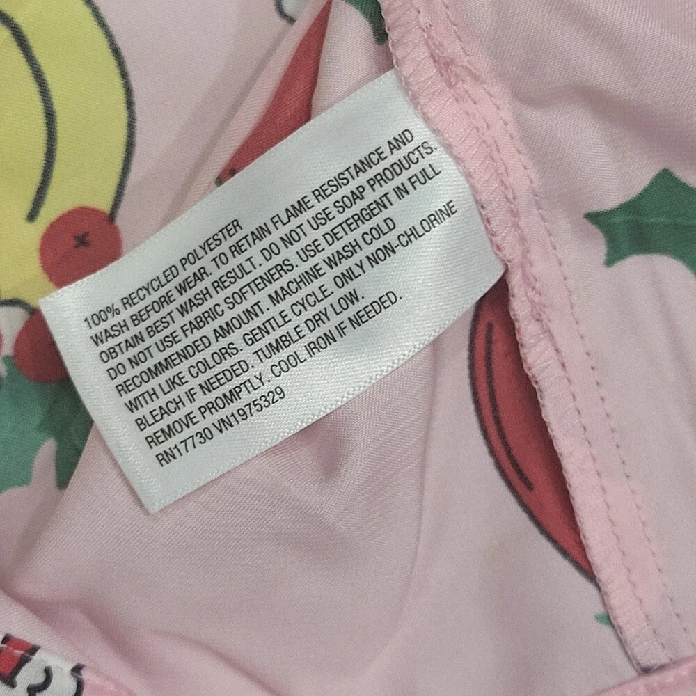 Art Class Girls Christmas Holiday Sating Pajama Set Pink X-Large Size 14